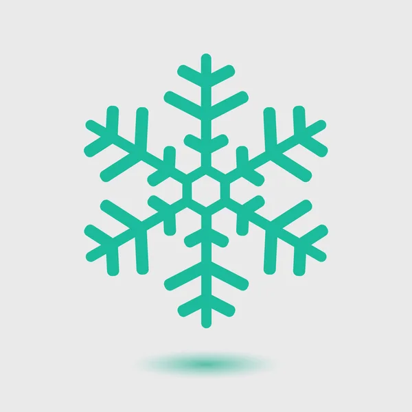 Sneeuwvlok Pictogram Nieuwjaar Decoratie — Stockvector