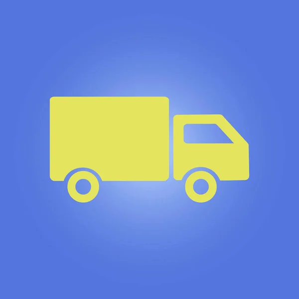 Dostawy Samochodów Ciężarowych Znak Ikona Cargo Van Symbol Przesyłki Czas — Wektor stockowy