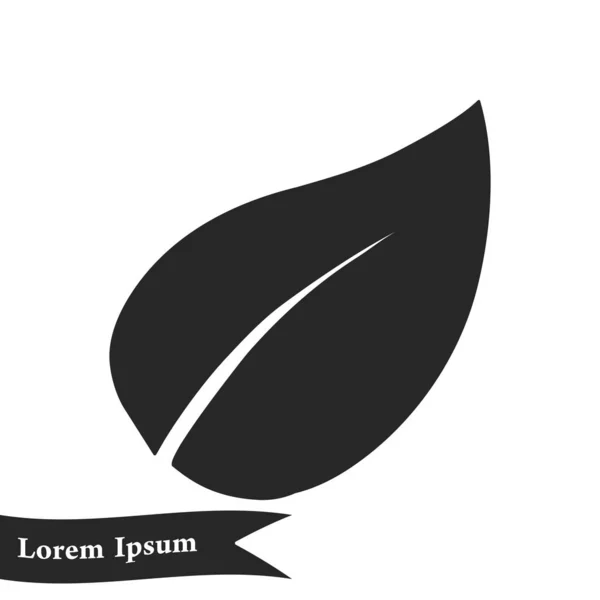 Leaf Pictogram Vers Natuurlijk Product Kleur Vector Illustratie — Stockvector