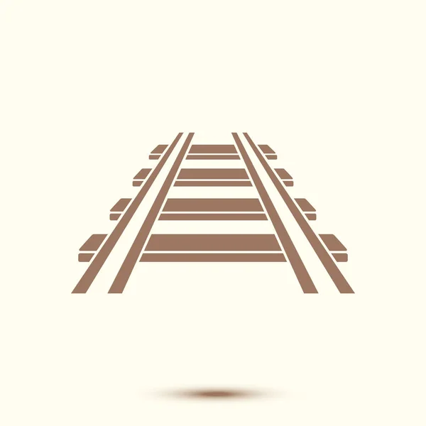 Icona Della Ferrovia Cartello Del Treno Traccia Simbolo Stradale — Vettoriale Stock