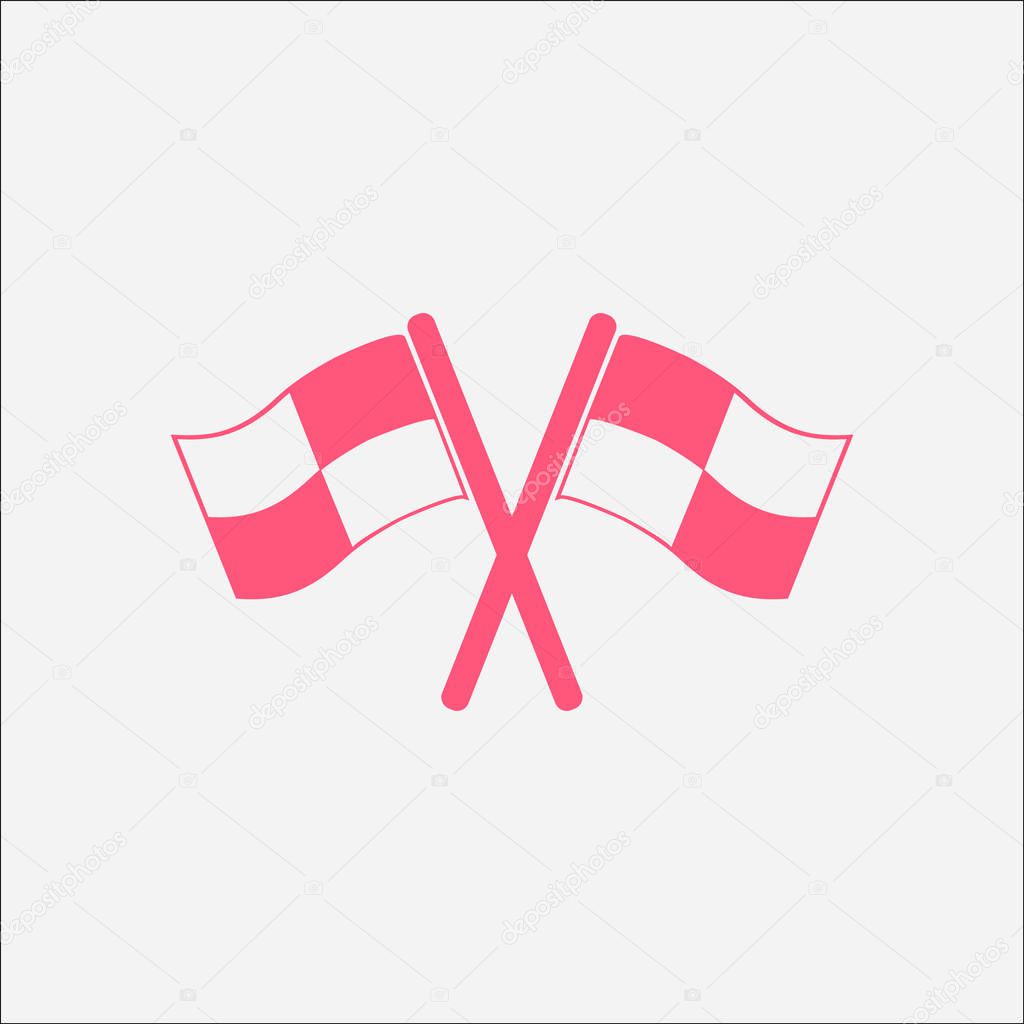 Flag icon vector color illustration. Flat design style.