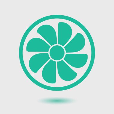 Fan simgesi renk vektör illüstrasyon