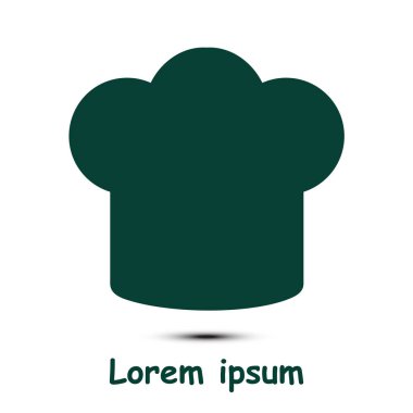 Şef şapka işareti simgesi. Pişirme şapka soyut renk vektör illüstrasyon