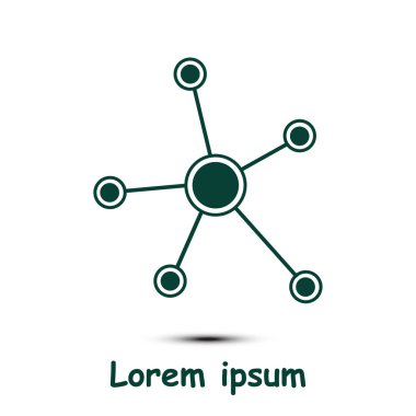 Sosyal ağ tek simge. Küresel teknoloji. İş sosyal bağlantıları ağ.