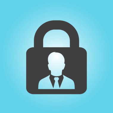 Simgeyi kilitleyin. Vektör renk illüstrasyon