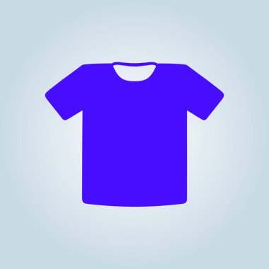 T-shirt işareti simgesi. Giysi sembolü. Düz tasarım stili.