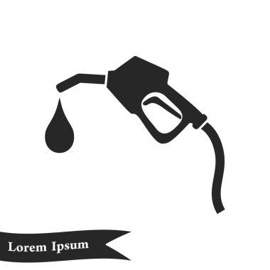 Benzin pompası meme işareti. Benzin istasyonu simgesi.  