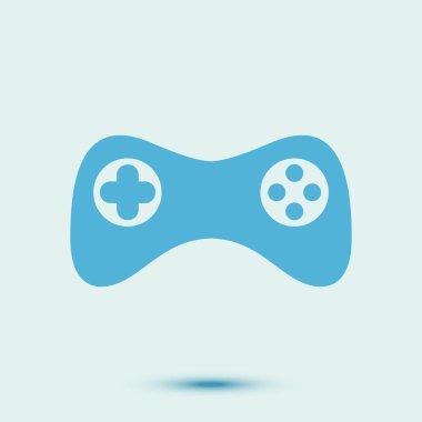 Gamepad simgesi. Vektör. Düz tasarım stili
