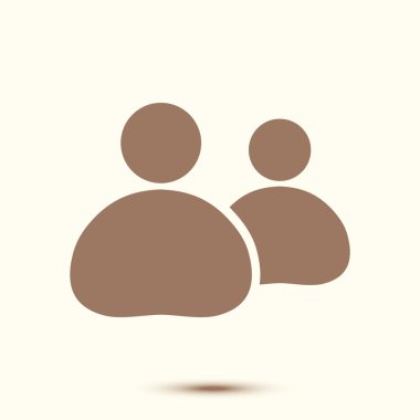 Soyut sosyal işaret simgesi. Düz vektör çizimi