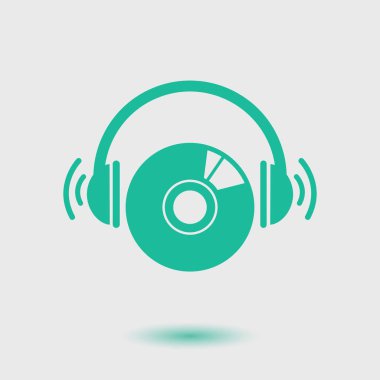 Cd veya Dvd simgesi. Soyut vektör kompakt disk simgesi.