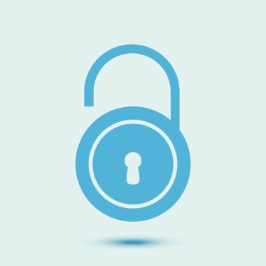 Simgeyi kilitleyin. Vektör renk illüstrasyon