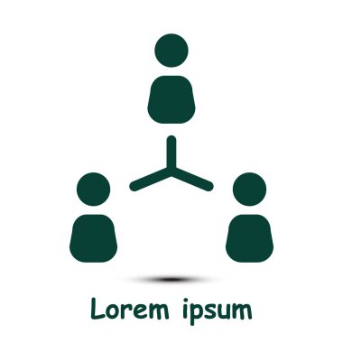 Sosyal ağ tek simgesi. Sosyal bağlantılar ağı.