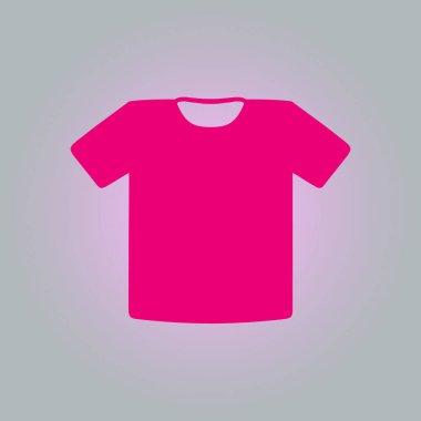 T-shirt işareti simgesi. Giysi sembolü. Düz tasarım stili.