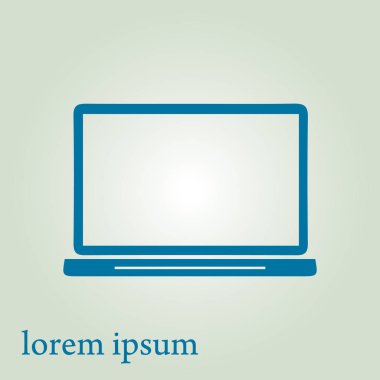 Soyut dizüstü bilgisayar simgesi, vektör çizimi