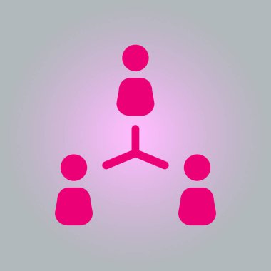 Sosyal ağ tek simgesi. Sosyal bağlantılar ağı.