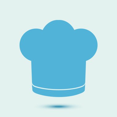 Şef şapka işareti simgesi. Pişirme şapka soyut renk vektör illüstrasyon