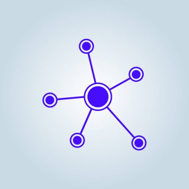 Sosyal ağ tek simge. Küresel teknoloji. İş sosyal bağlantıları ağ.