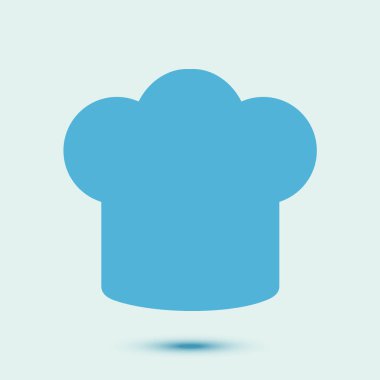 Şef şapka işareti simgesi. Pişirme şapka soyut renk vektör illüstrasyon