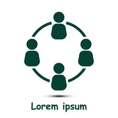 Sosyal ağ tek simgesi. Sosyal bağlantılar ağı.