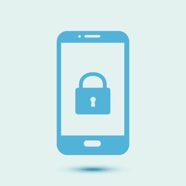 Akıllı telefon soyut simgesi. Renk soyut vektör illüstrasyon