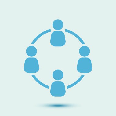 Sosyal ağ tek simgesi. Sosyal bağlantılar ağı.