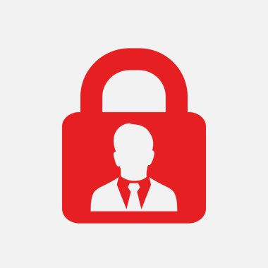 Simgeyi kilitleyin. Vektör renk illüstrasyon