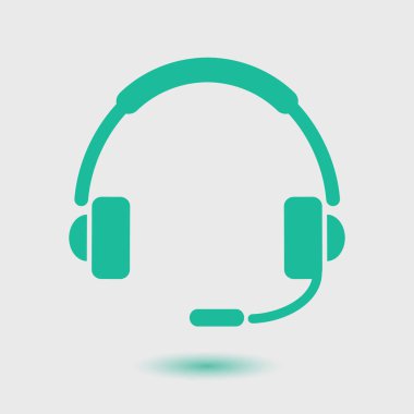 Kulaklığının düz simgesi, vektör çizimi 