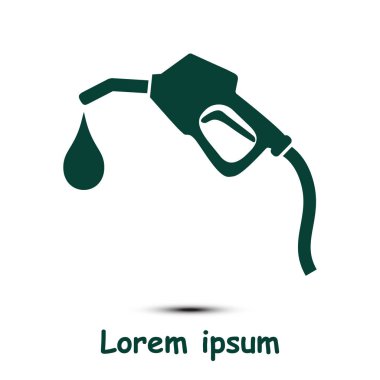 Benzin pompası meme işareti. Benzin istasyonu simgesi.  