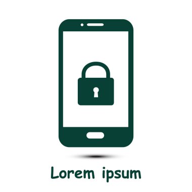 Akıllı telefon soyut simgesi. Renk soyut vektör illüstrasyon