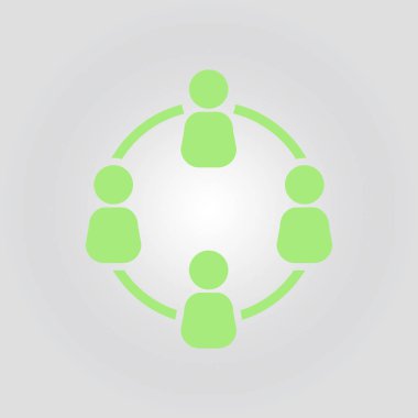 Sosyal ağ tek simgesi. Sosyal bağlantılar ağı.