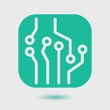 Teknoloji şeması kare sembolü. 