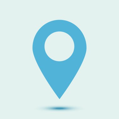 pin işaretçisi basit simgesi, vektör çizim