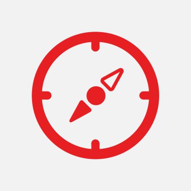 Pusula simgesini yuvarlak vektör çizim