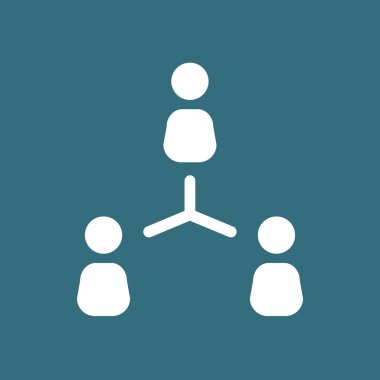 Sosyal ağ tek simgesi. Sosyal bağlantılar ağı.