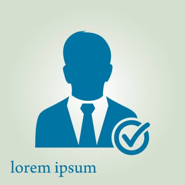 Kullanıcı işareti simgesi. Düz tasarım stili.