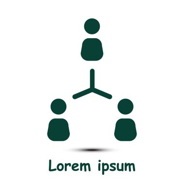 Sosyal ağ tek simgesi. Küresel teknoloji. Sosyal bağlantılar ağı.