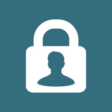 Simgeyi kilitleyin. Vektör renk illüstrasyon