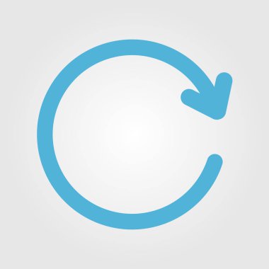 Ciircular ok işareti simge vektör. Düz tasarım stili.