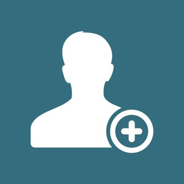 Kullanıcı işareti simgesi. Düz tasarım stili.