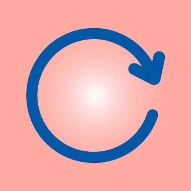 Ciircular ok işareti simge vektör. Düz tasarım stili.