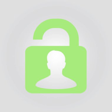 Kilit işareti simgesi.