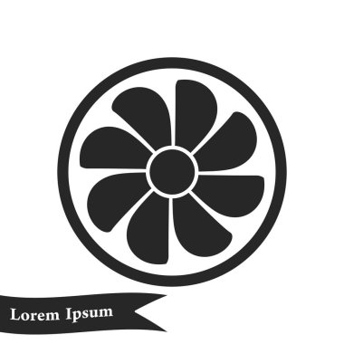 Fan simgesi renk vektör illüstrasyon