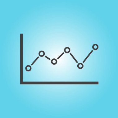 Grafik grafik simgesi. Diyagram sembolü. Renk vektör illüstrasyonu