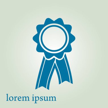  Kurdele simgesi ile rozet. Ödülü rozet şerit erkek ile.