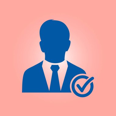 Kullanıcı işareti simgesi. Düz tasarım stili.