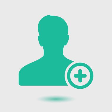 Kullanıcı işareti simgesi. Düz tasarım stili.