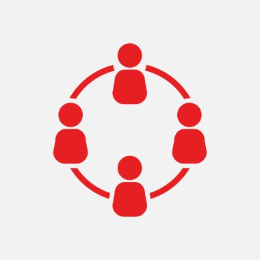 Sosyal ağ tek simgesi. Sosyal bağlantılar ağı.