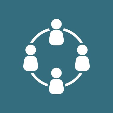 Sosyal ağ tek simgesi. Sosyal bağlantılar ağı.