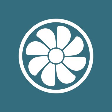 Fan simgesi renk vektör illüstrasyon