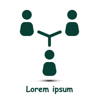 Sosyal ağ tek simgesi. Küresel teknoloji. Sosyal bağlantılar ağı.